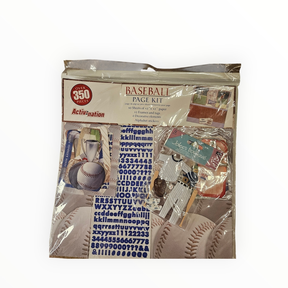 Jolee's Boutique & ActivNation  12x 12 Baseball Kit with Stickers and Cutouts
